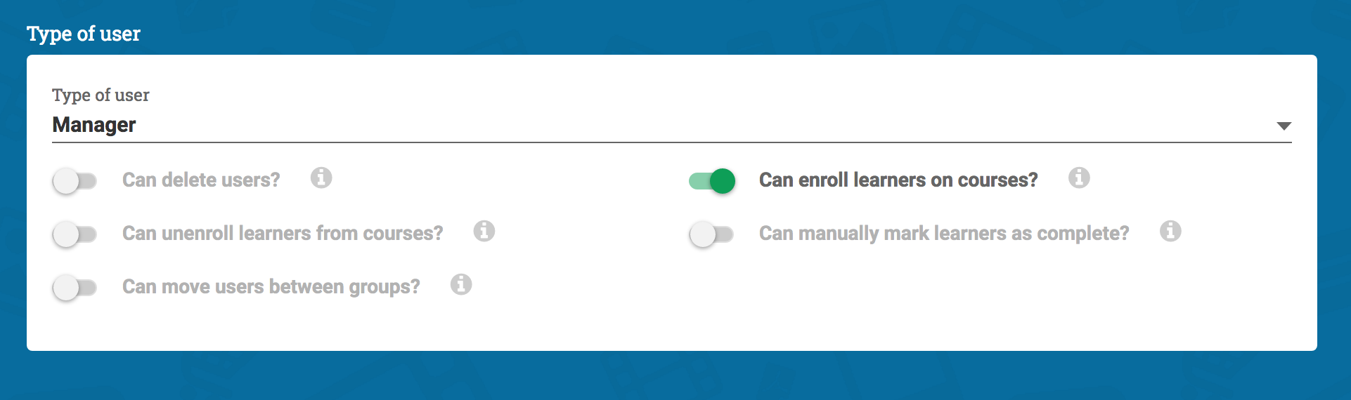 Manager role lms